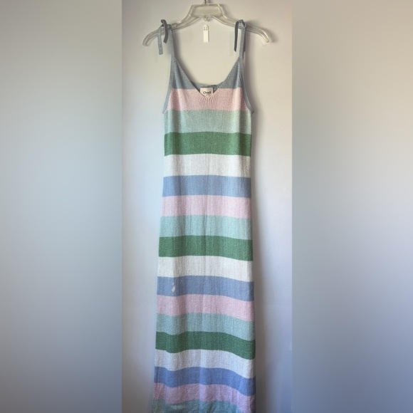 🏷️ 2/$20 Charli Leora Pastel Stripe Sheath Knit Dress - Picture 6 of 15